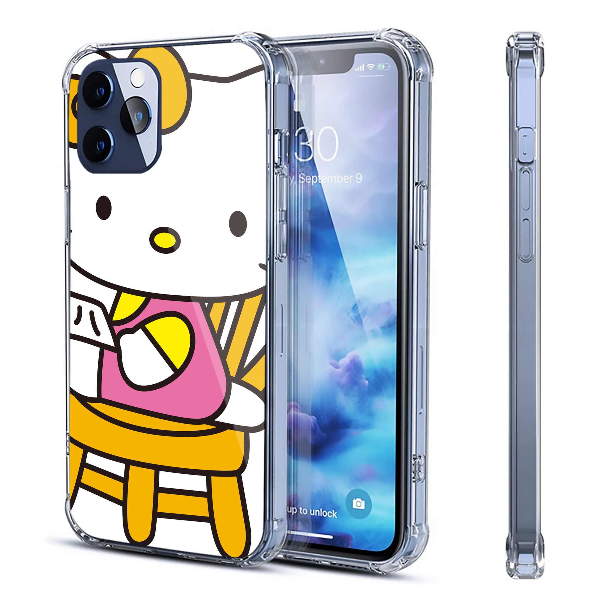（画像用） Hello Kitty ハローキティ 【iPhone 12シリーズ対応】透明スマホケース（クリアソフトケース）
